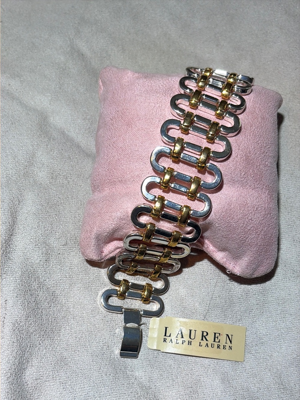 Lauren Ralph Lauren Two-Tone Link Bracelet in Gold and Silver
